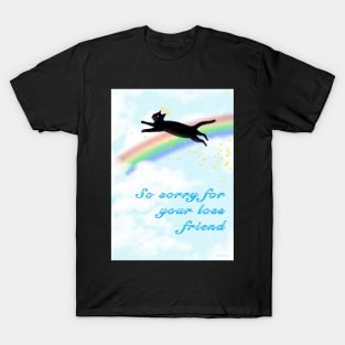 Grieving Condolences Black Cat T-Shirt